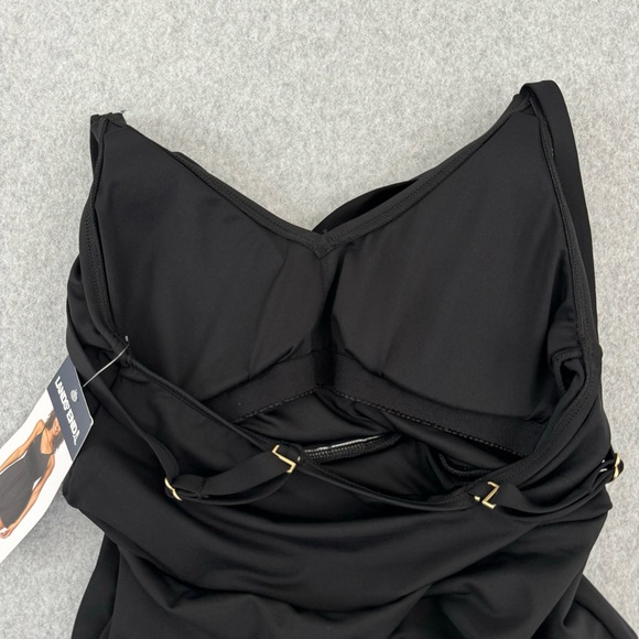 Lands' End Womens Swim Dress Swimsuit Black Size Small UPF 50  V Neck Adjustable - Picture 8 of 14
